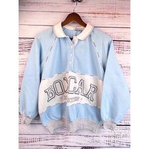 Vintage 80s/90s Boxcar Expedition Sweatshirt‎ Collared Pullover Top M Oversized